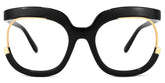Darice Thick Round Black Frame Glasses | Zeelool