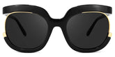 Darice Round Black Sunglasses | Zeelool Glasses