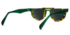 Mastin Round Tortoise Half Frame Sunglasses