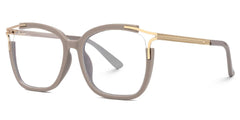 Spring hinges Sidibe Eyeglasses, Sidibe Khaki Glasses -Zeelool
