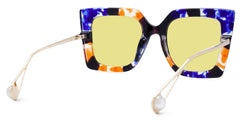 Qatar Square Blue/Black Sunglasses | Zeelool Glasses