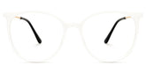 Chanty Round White Thin Frame Glasses | Zeelool Optical