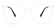 Chanty Round White Thin Frame Glasses | Zeelool Optical