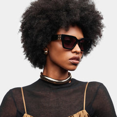 Maddox Black Frame Glasses with Square Frame Online | ZEELOOL