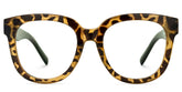 Harrell Square Tortoise Eyeglasses and Wide Frames