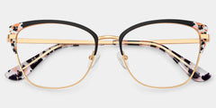 Mariana Black Frame Glasses with Rectangle Frame Online | ZEELOOL