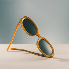 Astra Brown Frame Polarized Sunglasses with geometric Style Online | ZEELOOL