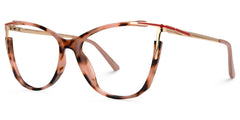 Cateye Yomary Pink and Tortoise Shell Glasses | Zeelool