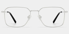 Leah Silver Eyeglass Frames for Men in Metal Material | ZEELOOL