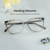 Jolie Gray Butterfly Floral Reading Glasses | ZEELOOL