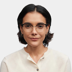 Lacey Black Frame Glasses with Browline Frame Online | ZEELOOL
