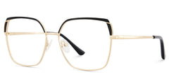 Shayla Metal Square Black Frame Glasses | Zeelool