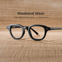 Amber Black Frame Glasses with Square Frame Online | ZEELOOL