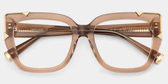 Dax Square Beige Frame Eyeglasses for Women| ZEELOOL