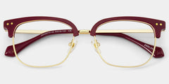 Nathan Red Frame Glasses with Browline Frame Online | ZEELOOL