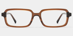Danielle Walnut glasses - Brown Rectangle Frames | ZEELOOL