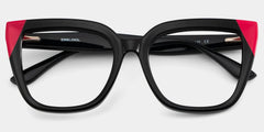 Square Black Pink Eyeglasses- Mirta Acetate Frame Glasses