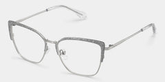 Javier silver rectangle glasses Online | ZEELOOL