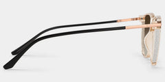Annalisa Square Beige Thin Frame Glasses | Zeelool