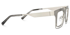 Evan Rectangle Silver Frame Eyeglasses for Males | Zeelool