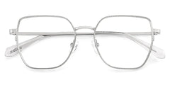 Fife Silver Full Frame Metal Prescription Glasses