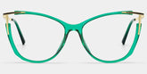 Cateye Yomary Green Eyeglasses and Glasses Frames Deals