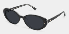 Lennon Black Oval Glasses | Retro Varsity Athleisure