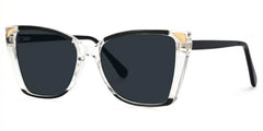 Clear Frame Glasses With Black Sides For Women