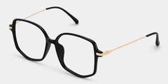 Payton Geometric Black Frame Glasses | Zeelool Optical