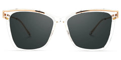 Krystle Square Clear Frame Sunglasses | Zeelool Optical