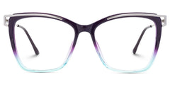 Square Krystle Purple-Blue Eyeglasses deals -Zeelool