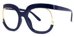 Darice Dark-Blue Round Eyeglasses | Zeelool