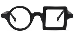 Paola Asymmetric Black Frame Eyeglasses