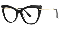 Indira Cat Eye Black Glasses | Zeelool Glasses
