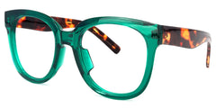 Harrell Square Dark-Green Eyeglasses | Zeelool