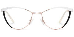 Sydney Cat Eye White Frame Glasses | Zeelool Optical