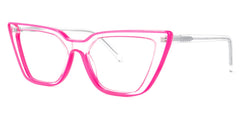 Yosef Eyeglasses, Cyber Bright Pink Cat Eye Frame Glasses
