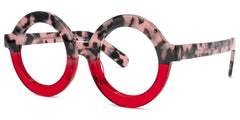 Calhoun Round Two-Tone Frame Glasses | Zeelool Optical