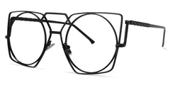Evette Geometric Black Glasses | Zeelool Glasses