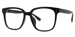 Oglesby Square Blue Light Blocking Glasses Black Frame | Zeelool