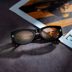 Reina black Frame Polarized Sunglasses with geometric Style Online | ZEELOOL