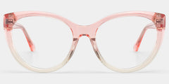 Kiera Light Pink Glitter Cat Eye Glasses Frames | ZEELOOL