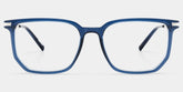 Michelle Blue Full Rim Rectangle Eyeglasses with 尾-Titanium Arms | ZEELOOL