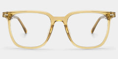 Eliza Clear Beige Glasses with Square Frames | ZEELOOL