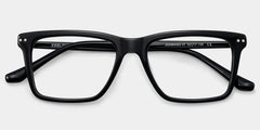 Harper Black Frame Prescription Glasses with Rectangle Shape | ZEELOOL
