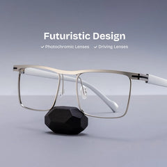 Vintage Metal Glasses With Browline Shape