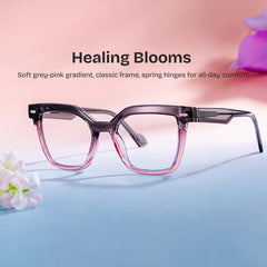 Pinette Two-Tone Square Nature Eyes Eyewear | ZEELOOL