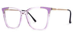 Purple Square Frame Glasses