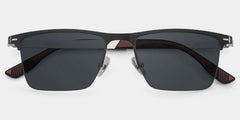 Browline Black Eyeglasses- Brock Titanium Frame Glasses