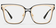 Women's Metal Glasses with Golden Tortoise Temples Online